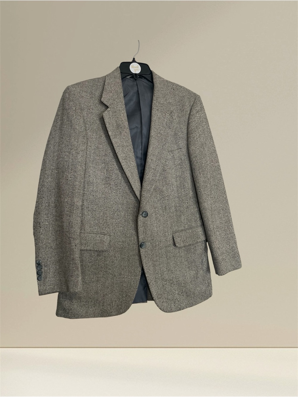 Joe Namath Men's Gray/Brown  Tweed\ Herringbone Blazer - Size 38 R